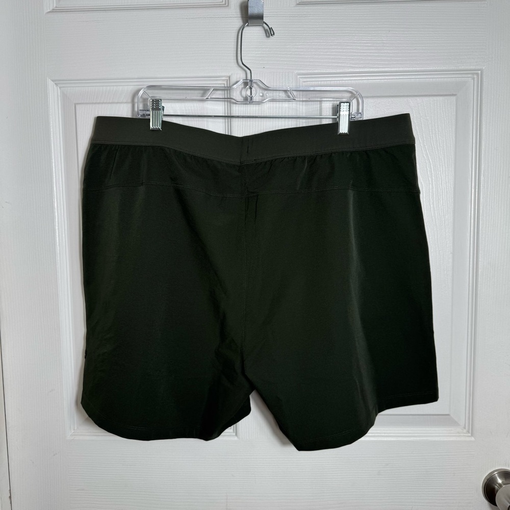 Public Rec Flex Shorts Men's 42 Dark Olive Athletic 5” Inseam Drawstring - Picture 3 of 11